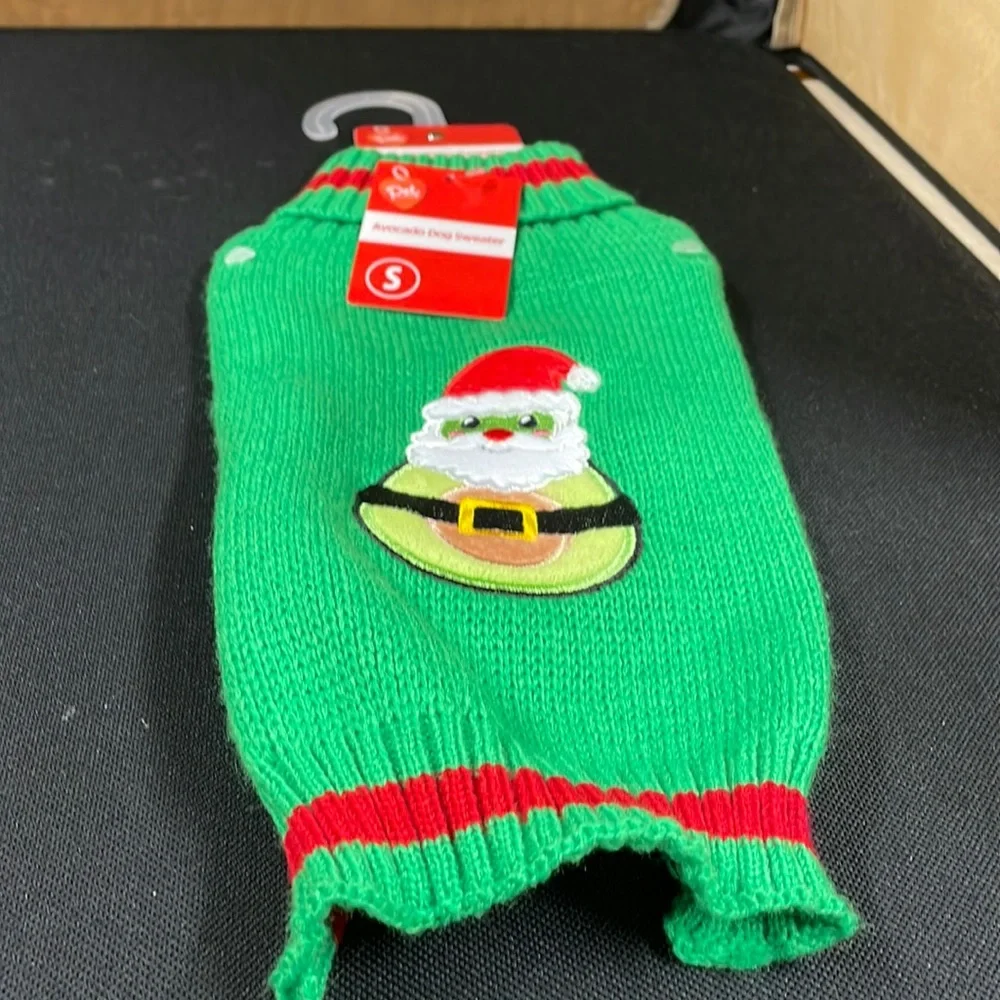 Dog sweater Christmas Santa, avocado - Picture 3 of 7